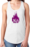 Haunted Mansion Hitchhiking Ghosts Glitter Tank Top/ Disney Cinderella’s Castle Purple Glitter Tank/ Hitchhiking Ghosts Women’s Tank