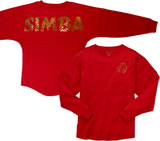 Disney Lion King Simba Jersey/ The Lion King Spirit Shirt/ Gold African Print Simba Animal Kingdom Vacation Jersey Top