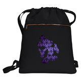 Disney Haunted Mansion Backpack/ Mickey Mouse Haunted Mansion Purple Wallpaper Vacation Park Bag