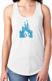 Disney Mickey Mouse Glitter Tank Top/ Disney Cinderella’s Castle Blue Glitter Tank/ Mickey Mouse Silhouette Disney Vacation Women's Tank