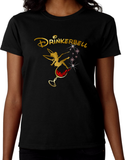 Drinkerbell Shirt / Disney Drinking Epcot Food And Wine Festival Women’s Top/ Funny Disney Tinkerbell Gold, Glitter Red Wine Glass Shirt