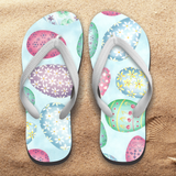 Easter Eggs Flip Flops/ Spring Watercolor Eggs Summer Sandals