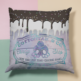 Easter Bunny Pillow/ Cottontail Candy Shop Wood Farmhouse Sign Chocolate Drips With Sprinkles Spring Decor