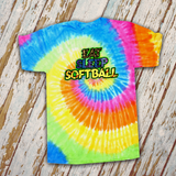 Softball Tie Dye Shirts/ Eat Sleep Fastpitch Softball Quote Animal Print Team Gift Shirts