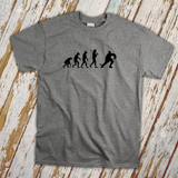 Hockey Shirt/ Evolution Of The Hockey Player T-Shirt/ Theory Of Evolution Hockey Player, Coach, Mom Shirt Gift