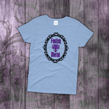Haunted Mansion Disney Shirts/ Foolish Mortal Purple Metallic Vacation T-Shirts