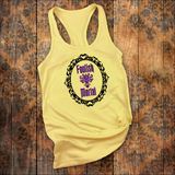 Haunted Mansion Disney Tanks/ Foolish Mortal Purple Metallic Summer Vacation Beach Tank Top