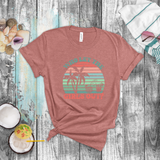 Girls Weekend Trip Shirts/ Retro Sunset Beach Palms And Cocktails Girls Night Out T Shirts