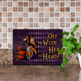 Alice Glass Cutting Board/ Off With Her Head Queen Of Hearts Gothic Kitchen Décor Gift