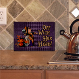 Alice Glass Cutting Board/ Off With Her Head Queen Of Hearts Gothic Kitchen Décor Gift