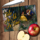 Beauty And The Beast Cutting Board/ Mr. Mrs. Wedding, Engagement, Anniversary Tale As Old As Time Couple Kitchen Décor Gift