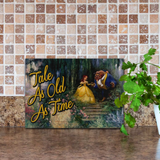 Beauty And The Beast Cutting Board/ Mr. Mrs. Wedding, Engagement, Anniversary Tale As Old As Time Couple Kitchen Décor Gift