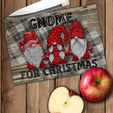 Christmas Gnome Cutting Board/ Gnome For Christmas Plaid Rustic Country Holiday Farmhouse Kitchen Décor Gift