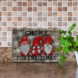 Christmas Gnome Cutting Board/ Gnome For Christmas Plaid Rustic Country Holiday Farmhouse Kitchen Décor Gift