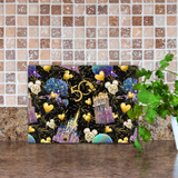Disney 50th Anniversary Cutting Board/ Disney World Parks Epcot Magic Kingdom Fireworks Balloons Kitchen Décor Gift