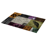 Halloween Gothic Glass Cutting Board/ Medieval Spooky Apothecary Art Patchwork Kitchen Décor Gift