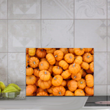 Halloween Fall Mini Pumpkins Glass Cutting Board/ Autumn Harvest Miniature Pumpkins Kitchen Décor Gift