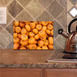 Halloween Fall Mini Pumpkins Glass Cutting Board/ Autumn Harvest Miniature Pumpkins Kitchen Décor Gift