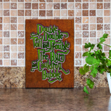 Halloween Magic Spell Glass Cutting Board/ Double Double Toil And Trouble Quote Kitchen Décor Gift