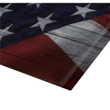 American Flag Rustic Wood Glass Cutting Board/ Patriotic 4th Of July Independence Day Kitchen Décor Gift