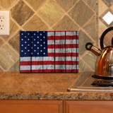Flag Stars And Stripes Glass Cutting Board/ Patriotic 4th Of July Independence Day Kitchen Décor Gift