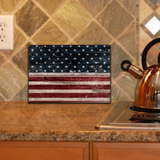 Distressed American Flag Glass Cutting Board/ Patriotic 4th Of July Independence Day Kitchen Décor Gift