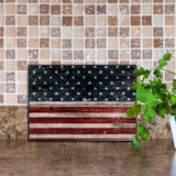 Distressed American Flag Glass Cutting Board/ Patriotic 4th Of July Independence Day Kitchen Décor Gift