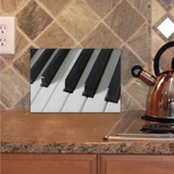 Piano Keys Glass Cutting Board/ Piano Music Lover Kitchen Décor Gift