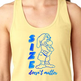 Grumpy Tank Top Gift/ Funny Disney Grumpy Quote Tank Top/ Size Doesn’t Matter Grumpy Metallic Blue Art Women’s Tank/ Snow White’s Grumpy Top