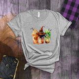Halloween Coffee Shirts/ Coffee Lover Monster Witch Specialty Drinks T Shirts