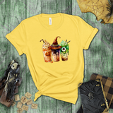Halloween Coffee Shirts/ Coffee Lover Monster Witch Specialty Drinks T Shirts