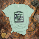 Halloween Sign Shirts/ Purple Grunge Gothic Dead And Breakfast Sign T-Shirts