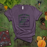 Halloween Sign Shirts/ Purple Grunge Gothic Dead And Breakfast Sign T-Shirts