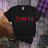 Halloween Drunkula Dracula Shirt/ Halloween Party Funny Drinking Costume T-Shirt/ Dracula Monster Costume Shirt