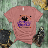 Hocus Pocus Shirts/ Sanderson Sisters Bed And Breakfast Metallic Purple And Orange Halloween T Shirts