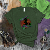 Halloween Sexy Witch Live To Ride Shirt/ Ride To Live Orange Halloween Moon Purple, Green Scroll Banner