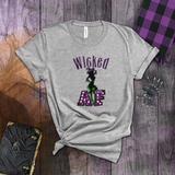 Halloween Sexy Naughty Witch Shirts/ Wicked AF Neon Green, Purple Marquee Letter Lights T-Shirt