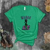 Halloween Sexy Naughty Witch Shirts/ Wicked AF Neon Green, Purple Marquee Letter Lights T-Shirt