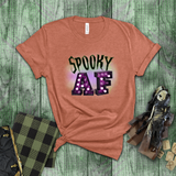 Halloween Spooky AF Shirts/ Purple Marquee Letter Lights Spooky T-Shirts