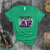 Halloween Spooky AF Shirts/ Purple Marquee Letter Lights Spooky T-Shirts