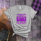 Halloween Costume Shirt/ Creepy Purple Straight Outta The Dungeon T-Shirts