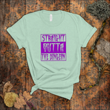 Halloween Costume Shirt/ Creepy Purple Straight Outta The Dungeon T-Shirts