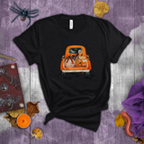Halloween Shirts/ Harvest Orange Pickup Truck With Pumpkins, Cute Ghost And Witch T-Shirt