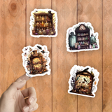 Halloween Stickers/ Gothic Witch’s Apothecary Fantasy Collection Laptop Decal, Planner, Journal Vinyl Sticker Pack