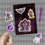 Halloween Stickers/ Halloween Town Collection D Laptop Decal, Planner, Journal Vinyl Sticker Pack