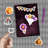 Halloween Stickers/ Halloween Town Collection A Laptop Decal, Planner, Journal Vinyl Sticker Pack