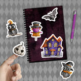 Halloween Stickers/ Halloween Town Collection B Laptop Decal, Planner, Journal Vinyl Sticker Pack