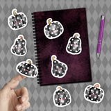Halloween Stickers/ Cute Kawaii Black Polkadot Pumpkins Fall Collection Laptop Decal, Planner, Journal Vinyl Sticker Pack