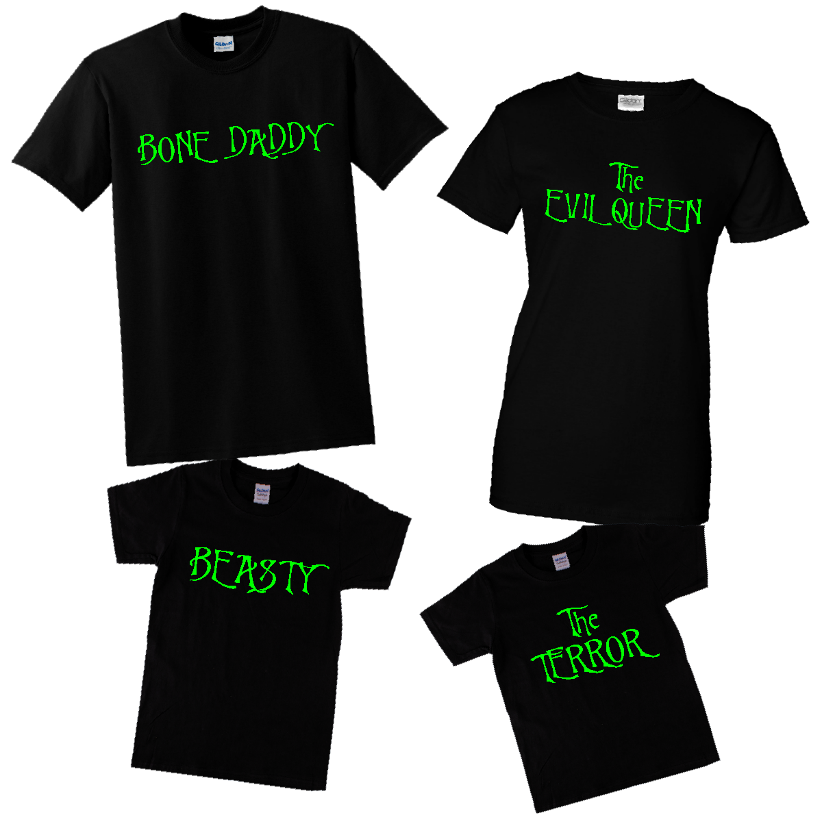 Halloween Matching Family Custom T shirts Black Green Matching Halloween Costume Shirts Couple T Shirts Funny Halloween Matching Family Costume