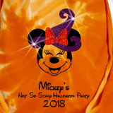 Minnie Mouse Halloween Backpack/ Custom Disney Halloween Witch Purple Glitter Tie Dye Bag/ Mickey’s Not So Scary Halloween Party Park Bag